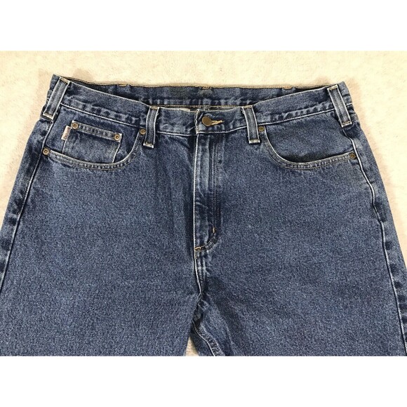 Carhartt Jeans Mens 38x32 B480 DVB Straight Traditional Fit Denim Workwear - Picture 2 of 13